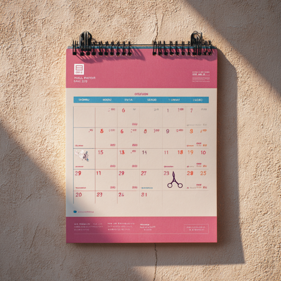 Can Hair Extensions Cause Hair Loss? The Truth You Need to Know 15 A wall calendar with a date clearly marked for a hair extensions appointment.