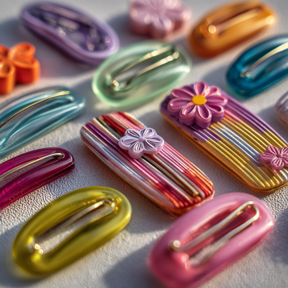 Do Hair Extensions Trigger the Alarm at Airport Security? 19 A collection of different types, sizes, and colors of plastic hair clips suitable for securing hair extensions.