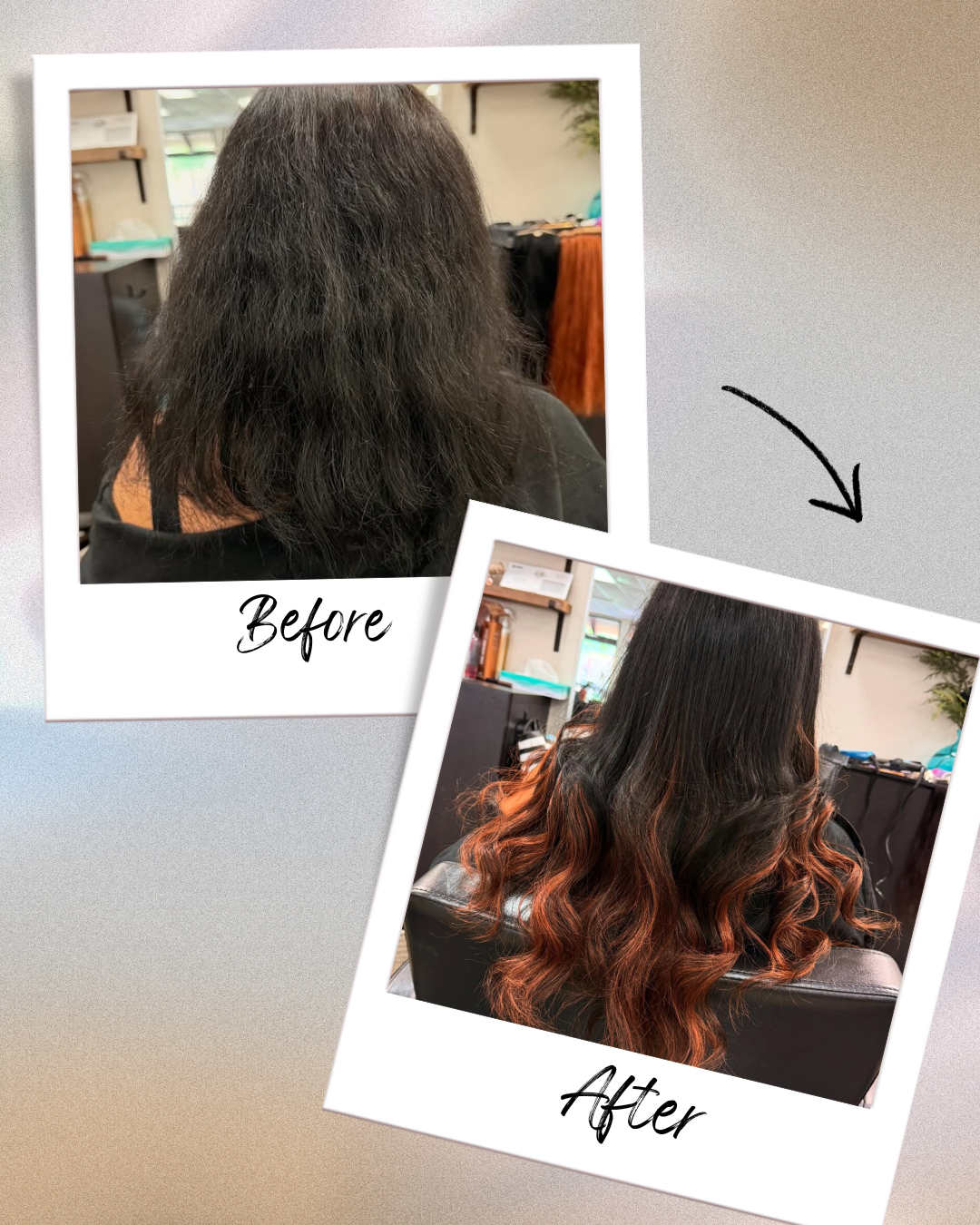 Detailed photo illustrating the flawless, virtually invisible attachment points of expertly applied keratin fusion extensions.