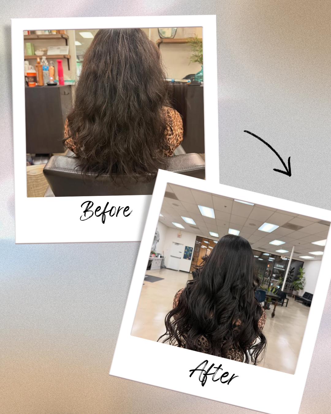 I-Tip Hair Extensions 11 Close-up view of the scalp area showing the discreet application of bead-based I-Tip extensions for added hair density and volume.